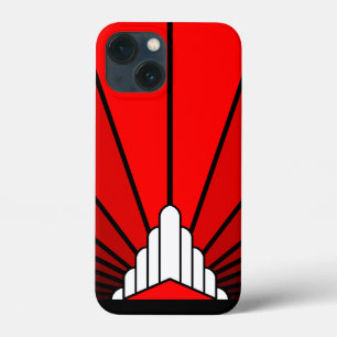 Art Deco Sonne in Rot Case-Mate iPhone Hülle