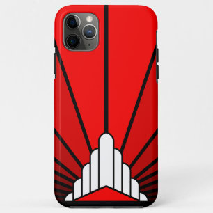 Art Deco Sonne in Rot Case-Mate iPhone Hülle