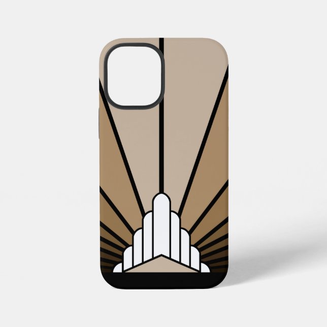 Art Deco-Sonnenbräune iPhone Hülle (Rückseite)