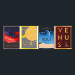 Art Deco Space Posters Fotodruck<br><div class="desc">Besuchen Sie Venus, Saturn, Wolf 1061b und Draco mit der Orion Star Fleet in diesen Sci-fi Travel Posters im Art-Déco-Stil</div>