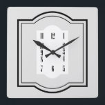 Art Deco Square Quadratische Wanduhr<br><div class="desc">Art Deco Square Uhr</div>