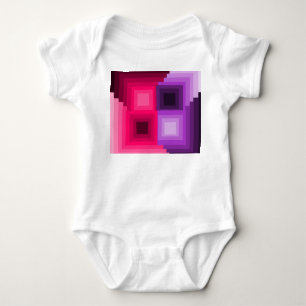 Art Deco Squares Baby Strampler