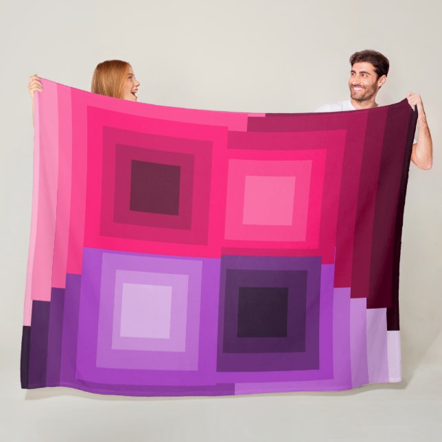 Art Deco Squares Fleecedecke (Beispiel)