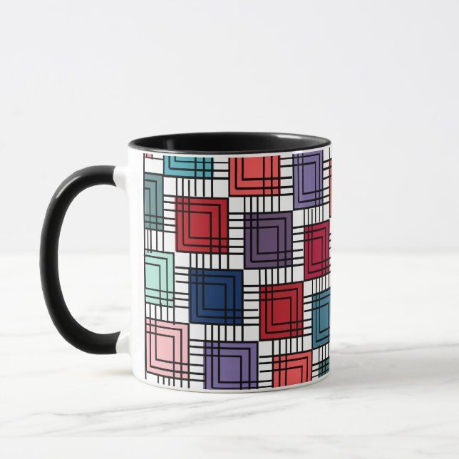 Art Deco Squares Tasse (Links)