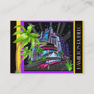 Art Deco Stadt / Casino / Limo Business Card Visitenkarte