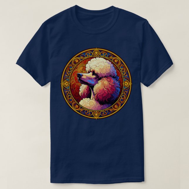 Art Deco Standard Poodle Cool Poodle Art T-Shirt (Design vorne)