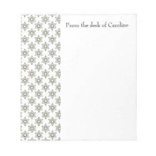 Art Deco Stars Personalisiert Notepad Notizblock