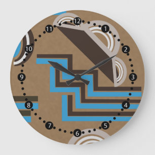 Art-Deco-Stil Abstraktes Design Große Wanduhr