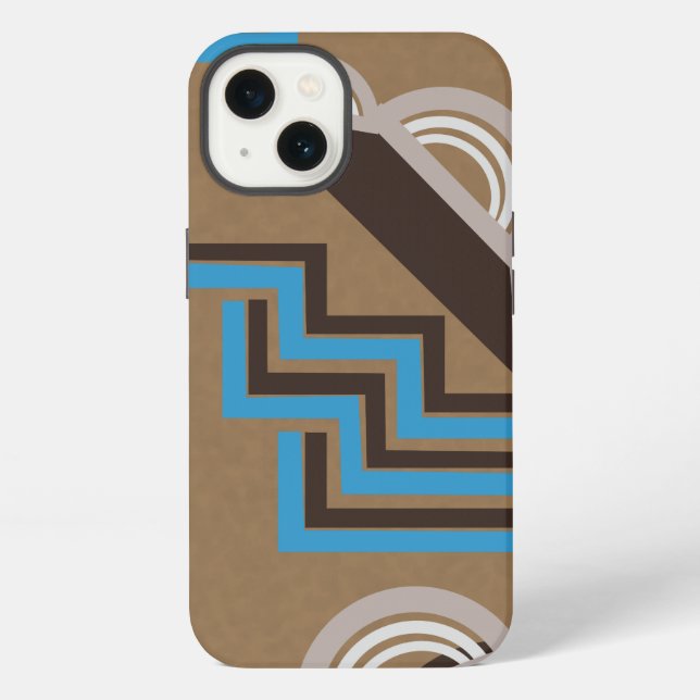 Art Deco Stil abstraktes Design iPhone Hülle (Rückseite)