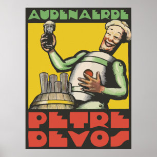 Art-Deco-Stil belgisches Bier und Poster