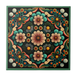 Art Deco Stil Blumenmuster Keramikfliese