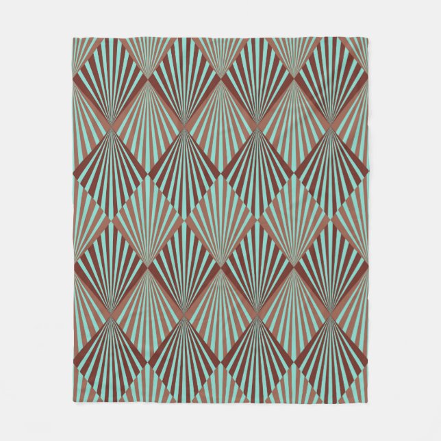 Art Deco Stil nahtlose Muster Textur Fleecedecke (Vorderseite)