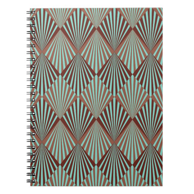 Art Deco Stil nahtlose Muster Textur Notizblock (Vorderseite)