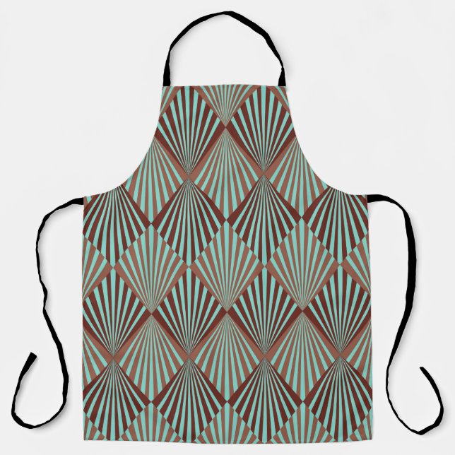 Art Deco Stil nahtlose Muster Textur Schürze (Vorderseite)