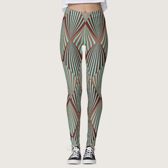 Art Deco Stil, nahtlose Textur. Leggings (Vorderseite)