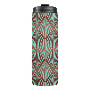 Art Deco Stil, nahtlose Textur. Thermosbecher