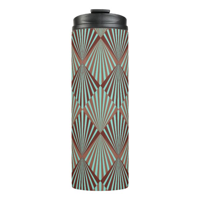 Art Deco Stil, nahtlose Textur. Thermosbecher (Vorderseite)