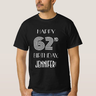 Art Deco Style 62. Geburtstagsparty Shirt