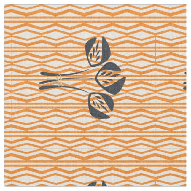 Art Deco Style Bouquet Geometrisches Muster Stoff (Nahaufnahme)