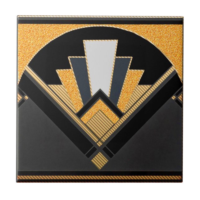 Art Deco Style Ceramix (Goldenes Gran) Fliese (Vorderseite)