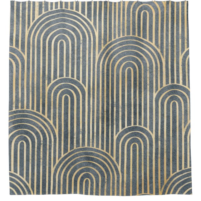 Art Deco style design luxury geometric seamless pa Duschvorhang (Vorderseite)