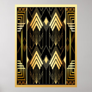 Art Deco Style Geometric Poster