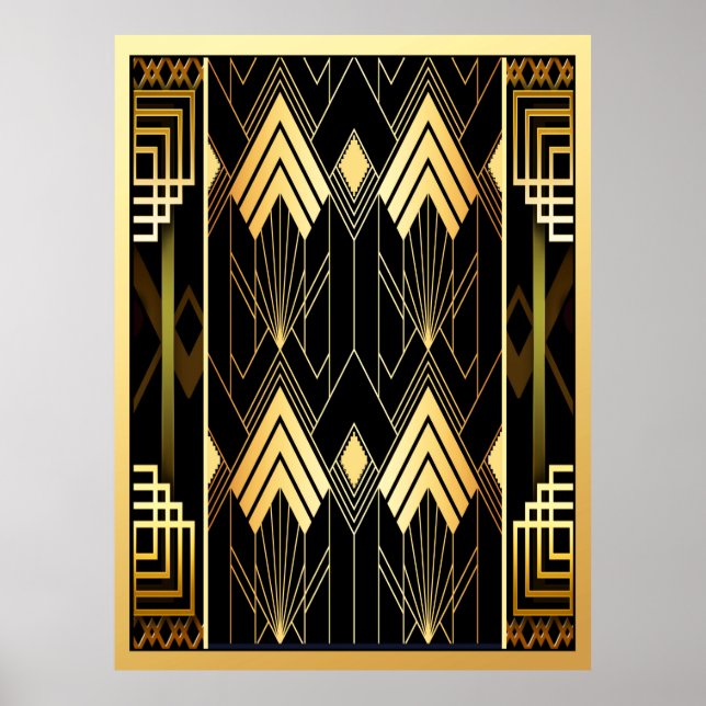 Art Deco Style Geometric Poster (Vorne)