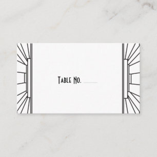 Art Deco Style Guest Escort Cards Platzkarte