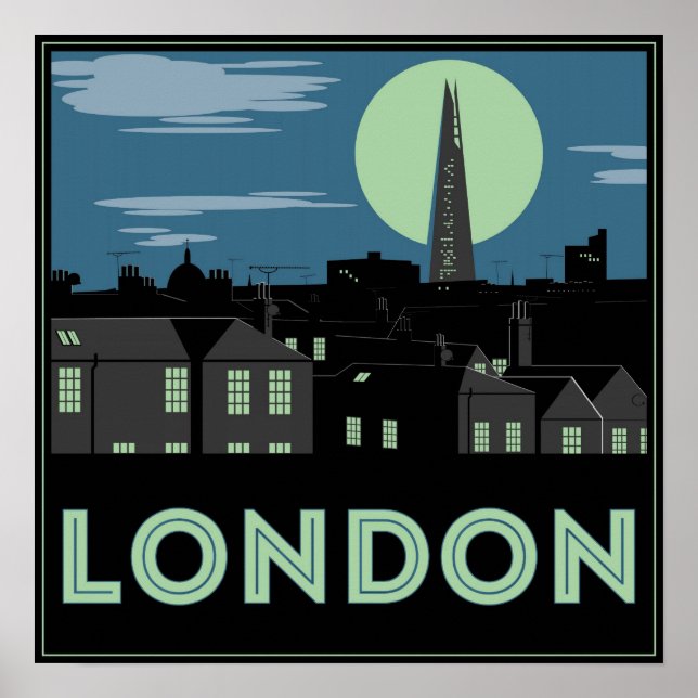 Art Deco Style London Poster (Vorne)