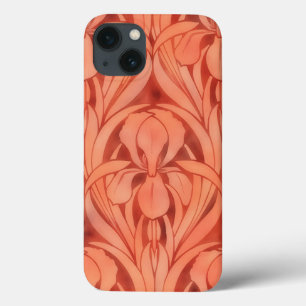 Art Deco Style Phone Case in Orange