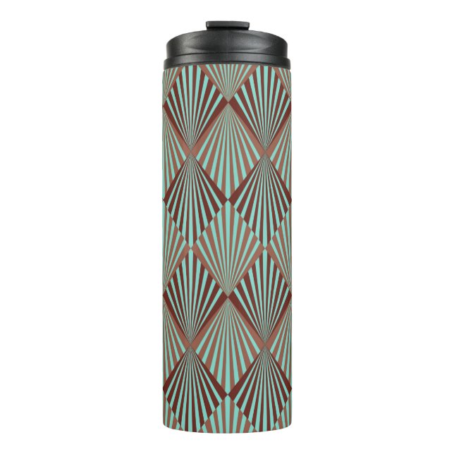 Art Deco style seamless pattern texture Thermosbecher (Vorderseite)