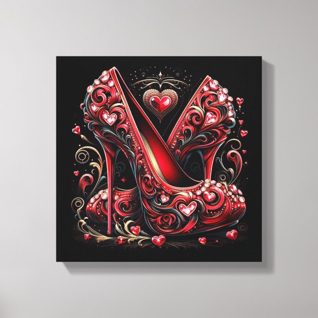 Art Deco Style Stiletto High Heels Leinwanddruck (Vorderseite)