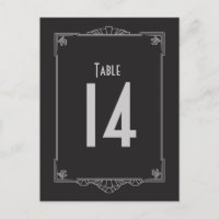 Art Deco Style Tischnummern (Silver)