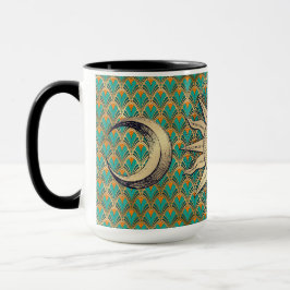 Art Deco Sun & Moon Tasse