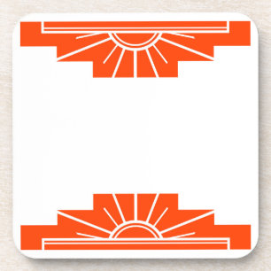 Art Deco Sunburge Getränkeuntersetzer