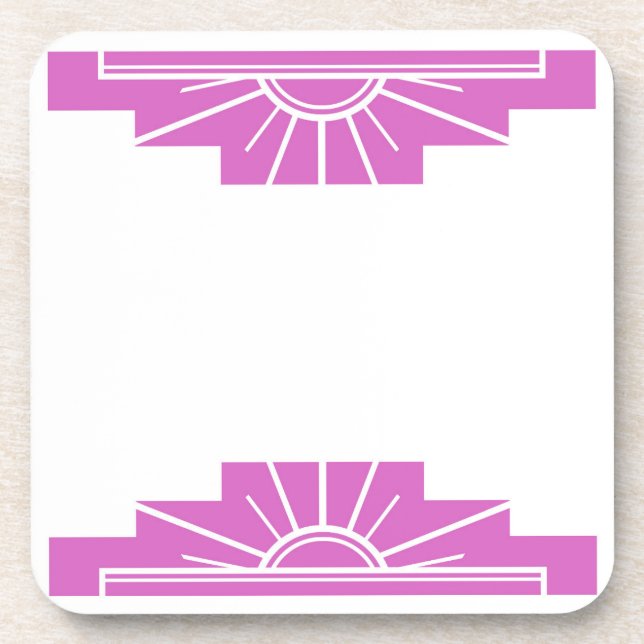 Art Deco Sunburgh Getränkeuntersetzer (Vorderseite)