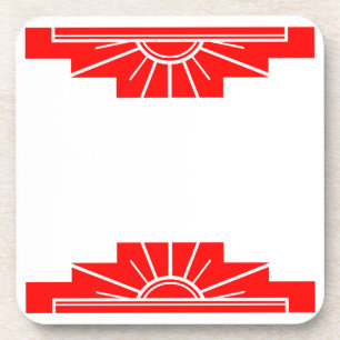 Art Deco Sunburgh Getränkeuntersetzer