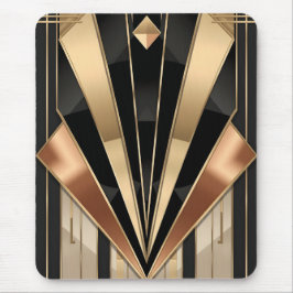 Art Deco Sunburst Geometric Luxury Design Mousepad