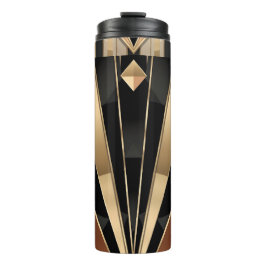 Art Deco Sunburst Geometric Luxury Design Thermosbecher