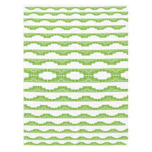 Art Deco Sunburst Muster in Weiß und Limon Tischdecke