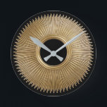 Art Deco Sunburst Round Clock Runde Wanduhr<br><div class="desc">Machen Sie es dem Deko möglich, Ihren Ort zu würzen..</div>
