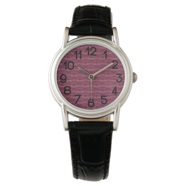 Art Deco Sunrise Armbanduhr (Vorderseite)