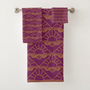 Art Deco Sunrise Badhandtuch Set