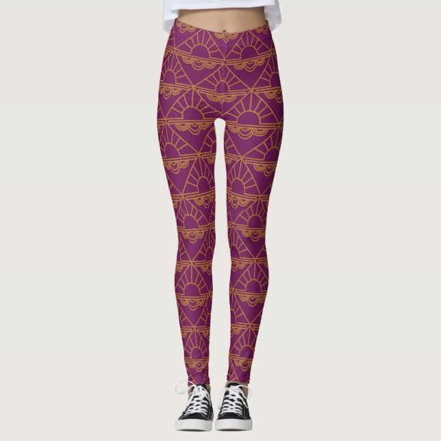 Art Deco Sunrise Leggings (Vorderseite)