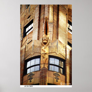 Art Deco Sunset Poster