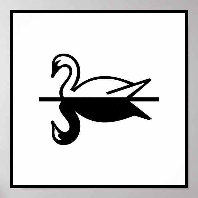 Art Deco Swan Poster (Vorne)