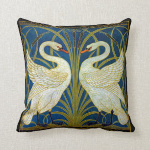 Art Deco Swans Kissen