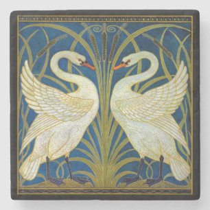 Art Deco Swans Steinuntersetzer