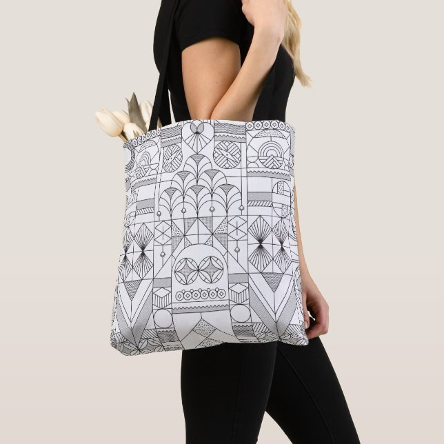 Art Deco Symmetry Lines Tote Bag (Von Nahem)