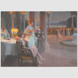 Art-Deco-Szene von Delphin Enjolras Decoupage Seidenpapier